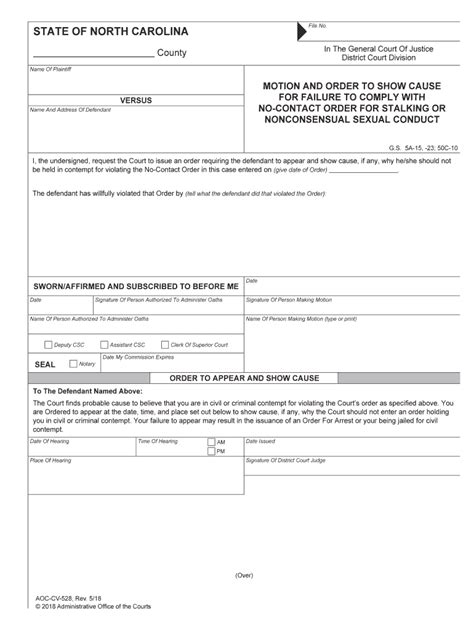 failure to comply form.